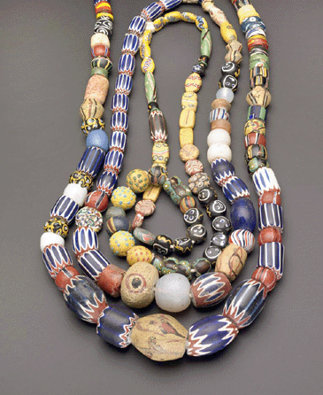 West African, "Necklaces,†Twentieth Century, glass beads and cotton thread; collection of Ambassador Kenneth L. and Bonnie Brown.  ⁆ranko Khoury photo 