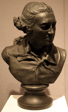 Wedgwood and Bentley black basalt bust of the English actor David Garrick, 1790. Sampson & Horne Antiques, London.