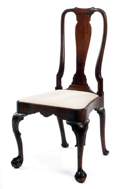 For $103,000, Leigh Keno bought back this Boston Chippendale walnut side chair, auctioned at Christie's in 1995. The chair may be part of a set that included 12 examples, one of which is at Winterthur.