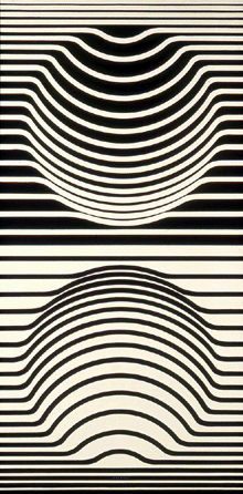 Victor Vasarely, "Sir-Ris,†circa 1957, oil on canvas, Milwaukee Art Museum, gift of Mrs Harry Lynde Bradley.