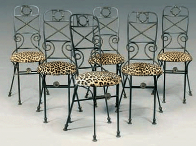Diego Giacometti furniture was led by three pairs of chairs that realized $775,000.