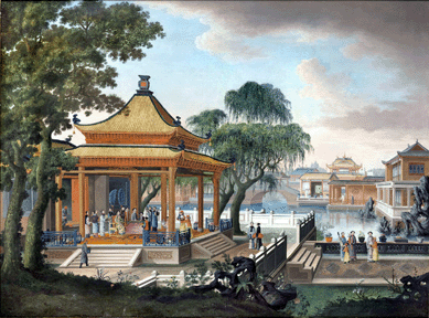 Providing a view into the intimate universe of the Chinese Imperial Court, this oil painting by the Studio of Lamqua (1865‶0) sold for $55,000. Depicted were the empress in a pavilion at her summer palace surrounded by individuals and entertained by musicians bearing gifts.