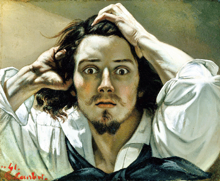 Gustave Courbet (French, 1819‱877), "The Desperate Man,†1844‴5, oil on canvas, 17¾ by 21 5/8 inches, private collection; courtesy Conseil Investissement Art BNP Paribas.