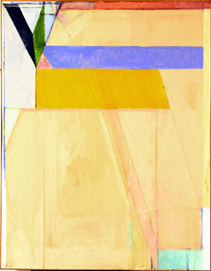 Richard Diebenkorn, "Ocean Park No. 38,†1971, oil on canvas, 100 3/16 by 81 inches. Gift of Mr and Mrs Gifford and Joann Phillips, 1999.
