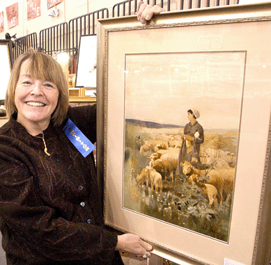 One item on the floor that was attracting a great deal of attention was the Daniel Ridgeway Knight gouache in the booth of Cheryl Van Denburg, Canandaigua, N.Y.