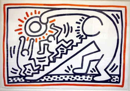 Keith Haring, "Three Figures,†Sumi ink, hammered down at $143,750.