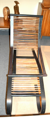 Betty and Ed Koren of Bridges Over Time, Newburgh, N.Y., were offering this Trannon steam bent ash chair designed in 1978 by Welsh designer David Colwell. 