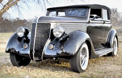 A customized 1936 Ford Phaeton with a Chevrolet engine, custom wheels, two-tone Mercedes paint and full leather interior sold for $41,400. 