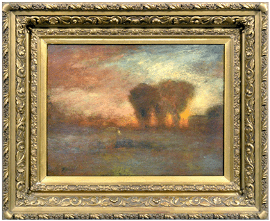 "Quiet Hour†by George Inness, circa 1890, sold for $320 in 1905, according to a receipt from a New York City dealer that accompanies the 18-by-24-inch oil on plywood panel. On March 1, it sold for $26,450.  