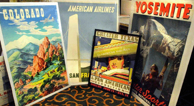 Travel posters from the booth of Bob Veder, Bolton Landing, N.Y.