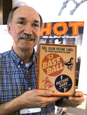 Gil Rodriguez, Darien, Conn., with a 1951 Topps baseball card box, unfortunately without the original card packets, but extremely rare nonetheless. 