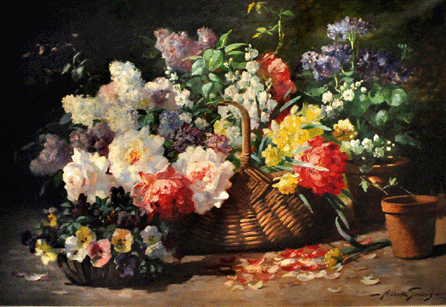 "Basket of Spring Flowers Bathed in Sunlight†by Abbott Fuller Graves became the top lot of the second session, selling at $109,250.