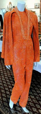 DD Ryan's couture did exceeding well, with a Halston beaded pant and jacket ensemble in bright orange selling to a New York institution at $3,737. 