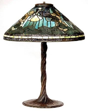 Tiffany Studios Poppy lamp from the collection of Alexandra and Sidney Sheldon attained $144,000.