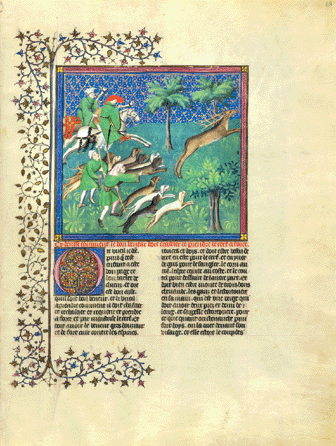 Gaston Phoebus (1331‱391), Le Livre de la chasse, Paris, circa 1407. The Morgan Library & Museum, bequest of Clara S. Peck, 1983. Image courtesy Faksimile Verlag Luzern.