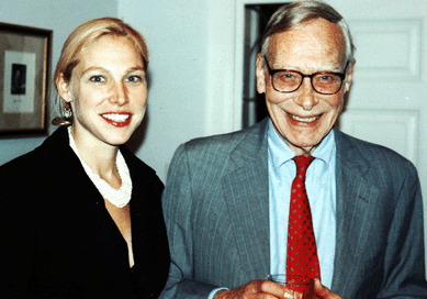 Joe Kindig III with his daughter and business partner, Jenifer Kindig, in 1999. Jenifer joined Kindig Antiques in 1994 after working for Calvin Klein in New York City.