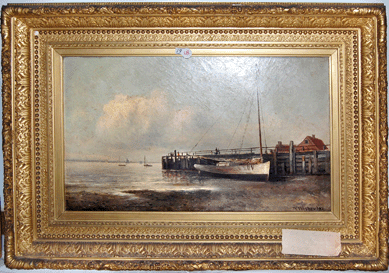 A Los Angeles collector paid $3,450 for the 1883 Wesley Webber oil on canvas picture "The Old Pier, Hull, Mass.†that had been acquired directly from the artist.