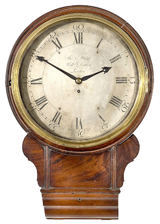This English Regency mahogany wall clock was estimated to sell for $4/6,000, but fetched $34,500 and became the highest selling item of the auction. 