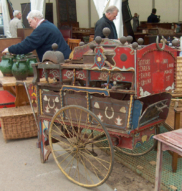 The scissor sharpener's wagon was sold early on Thursday morning.