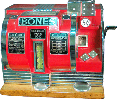 A Buckley Bones dice machine fetched $18,700.
