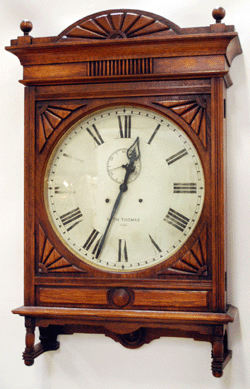A Seth Thomas #1 library clock, 1896, was on view at Mark's Time, Bedford, N.Y.