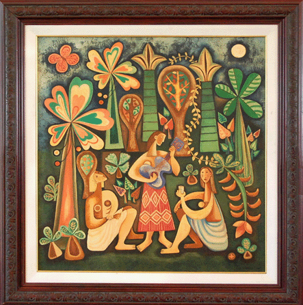 "Concierto de Guitarra,†painted in 1946 by the Cuban artist Mario Carreno, brought $253,000.