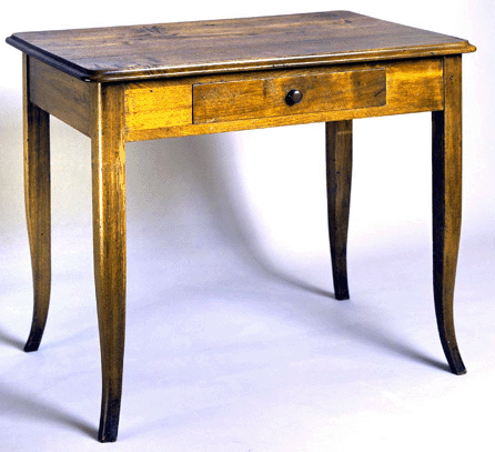Attributed to the shop of Johann Michael Jahn (1816‱883), table, 1850‱860, New Braunfels, Texas, black walnut, pine.