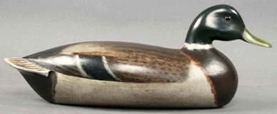 The best-known mallard drake by Charles Perdew sold over estimate at $139,000.