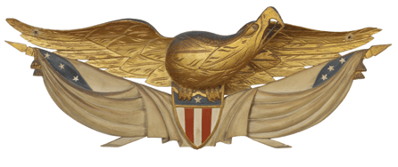 A beautifully carved eagle, attributed to John Bellamy, circa 1890. Rufus Porter Museum, on loan from a private collection.