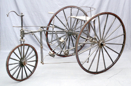 The top lot was this rare Nineteenth Century adult boneshaker tricycle that brought $11,825.