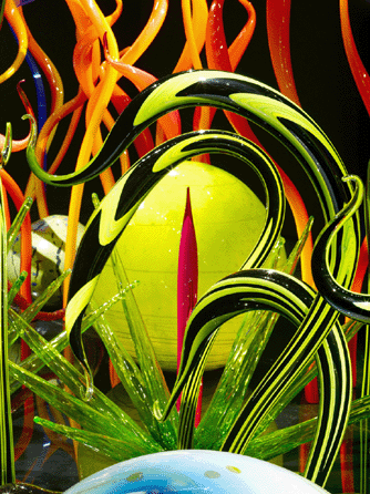 Dale Chihuly, "Mille Fiori†(detail). ⁔erry Rishel photo