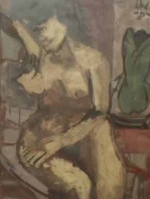 Bob Thompson, "Nude Woman,†oil on canvas, sold for $15,275.