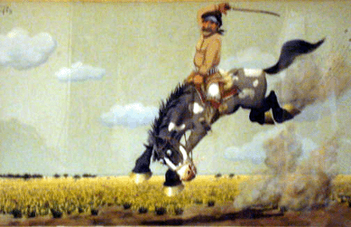 One of two gouaches by Florencio Molina Campos (Argentina, 1891‱959) that were offered in the sale, this depiction of a gaucho and horse from the estate of a gentleman who traveled to South America in the 1940s realized $9,988. A farm scene by the artist brought $6,463.