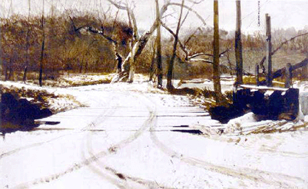 Andrew Wyeth, "A Bridge, Race Gate,†watercolor.