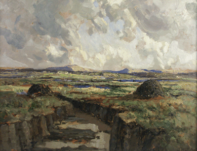 "View of the Bog, Donegal†by Irish painter James Humbert Craig sold for $12,675 to a phone buyer from Ireland.