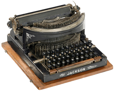 This Jackson typewriter rose from $3,900 to a final sales price of $30,700.