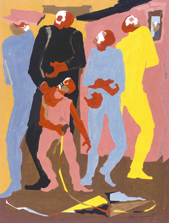 Jacob Lawrence, "Boy with Kite,†tempera and gouache on paper; 23 by 17½ inches. Alexander Harrison Fund, 2008.