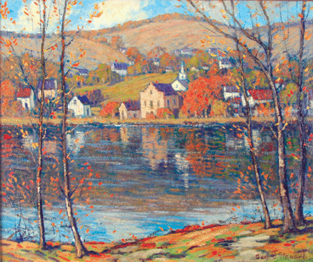 The top lot of the sale was this Delaware River landscape in the autumn by George Stengel that set a new world auction record for the artist at $60,375.