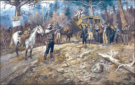 "The Hold Up,†an 1899 oil on canvas by American Western artist C.M. Russell, stole the show at Coeur d'Alene Art Auction, selling for $5,167,000. 