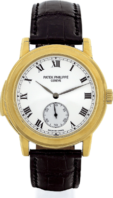 A Patek Philippe Ref 5079 self-winding, 18K yellow gold wristwatch with minute repeater and two cathedral gongs brought $327,200.