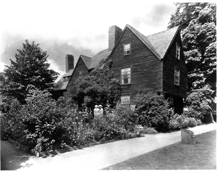 The House of the Seven Gables as it appeared in about 1940 remains pretty much the same. The most noticeable change is that the garden, pictured in a slightly overgrown English style popular at the time, is now a faithful replica of a colonial garden.