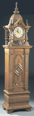 A Symphonion triple disc "Eroica†musical carved oak long case clock brought $92,040.