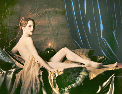 Julianne Moore as Ingres's "Grand Odalisque,†New York City, by Michael Thompson, 2000, Vanity Fair, April, 2000, © 2000 Michael Thompson. 
