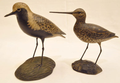 The Crowell decorative mantel birds did well, with the rare life-size common snipe selling $32,775, while the full-sized black-bellied plover brought $29,900.