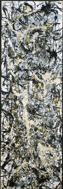 Jackson Pollock (American, 1912‱956), "No. 2,†1950, mixed media on canvas, 110 by 36 inches. Harvard Art Museum/Fogg Museum, Mr and Mrs Reginald R. Isaacs and Family and Purchase through the Contemporary Art Fund.