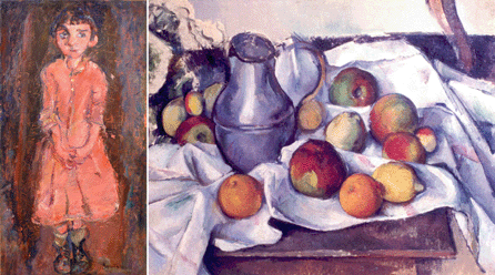 Chaim Soutine's "Portrait d'une Jeune Fille,†left, and a Paul Cezanne still life, "Bouilloire et Fruits (Fruit and Jug),†were among the seven paintings stolen in May 1978 from the home of Michael Bakwin, a Stockbridge, Mass., collector. The Cezanne painting still life was later returned to Bakwin, who consigned it to Sotheby's in London where it sold for nearly $30 million in 1999.