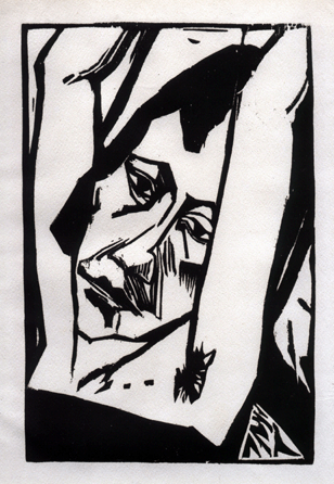 Erich Heckel, "Portrait of a Young Girl,†1913, woodcut on wove paper, 10 1/8 by 6¾ inches.