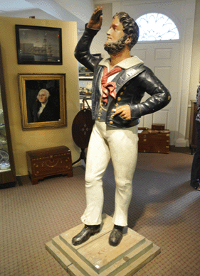 The carved and painted figure of "Jack Tar†sold just below estimates at $337,000.