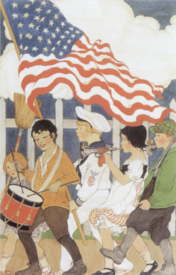 Alice Bolam Preston, "I am an American,†illustration for Sara Cone Bryant, I am an American, 1919, watercolor and gouache on paper.