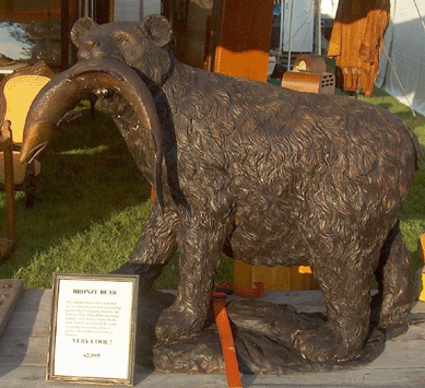 The bronze bear was a water fountain, priced at $2,995. ⁇reen Acres